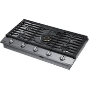  Samsung 36-inch Built-in Gas Cooktop with Wi-Fi and Bluetooth Connected NA36N7755TS/AA IMAGE 3