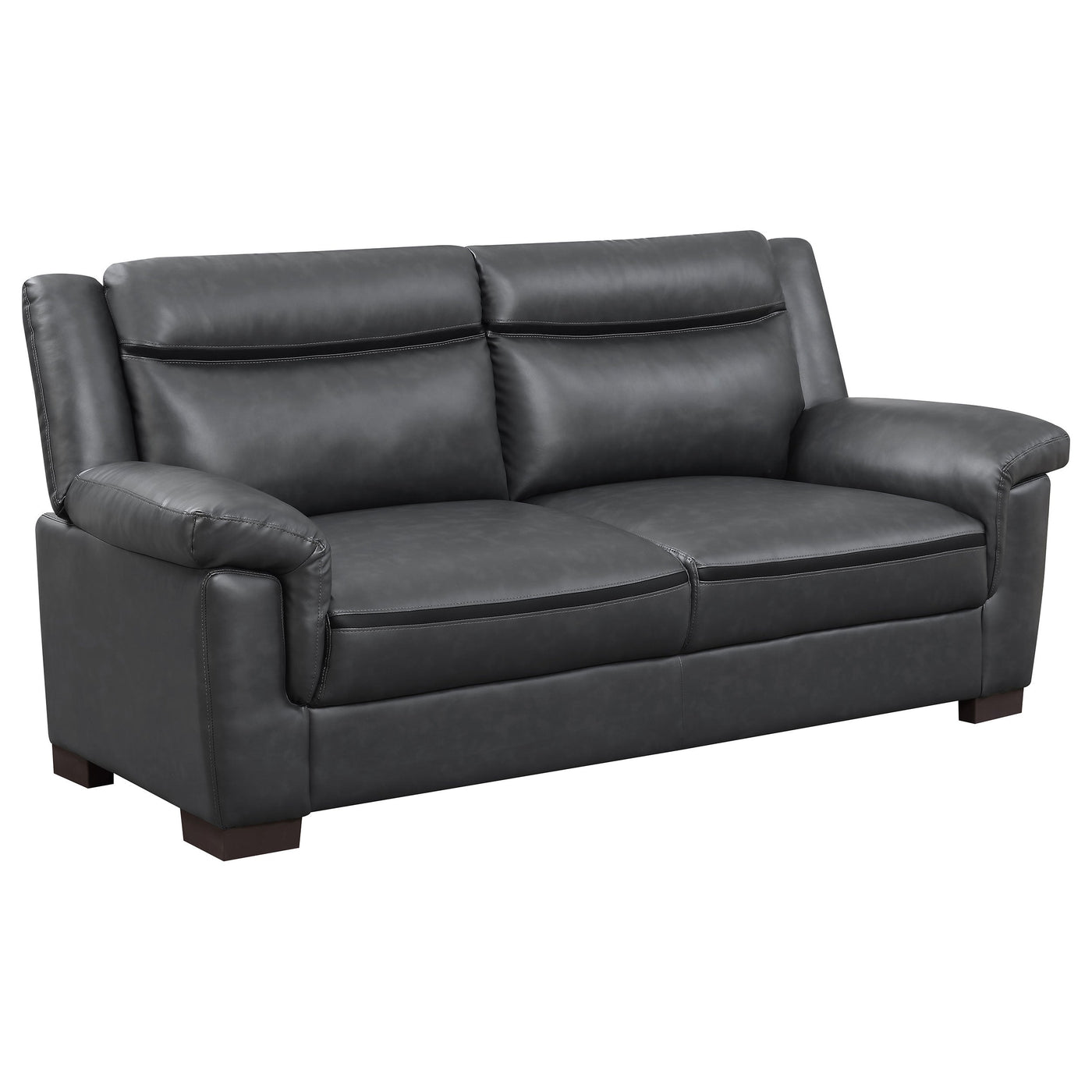 Sofá tapizado Arabella con brazos acolchados, gris