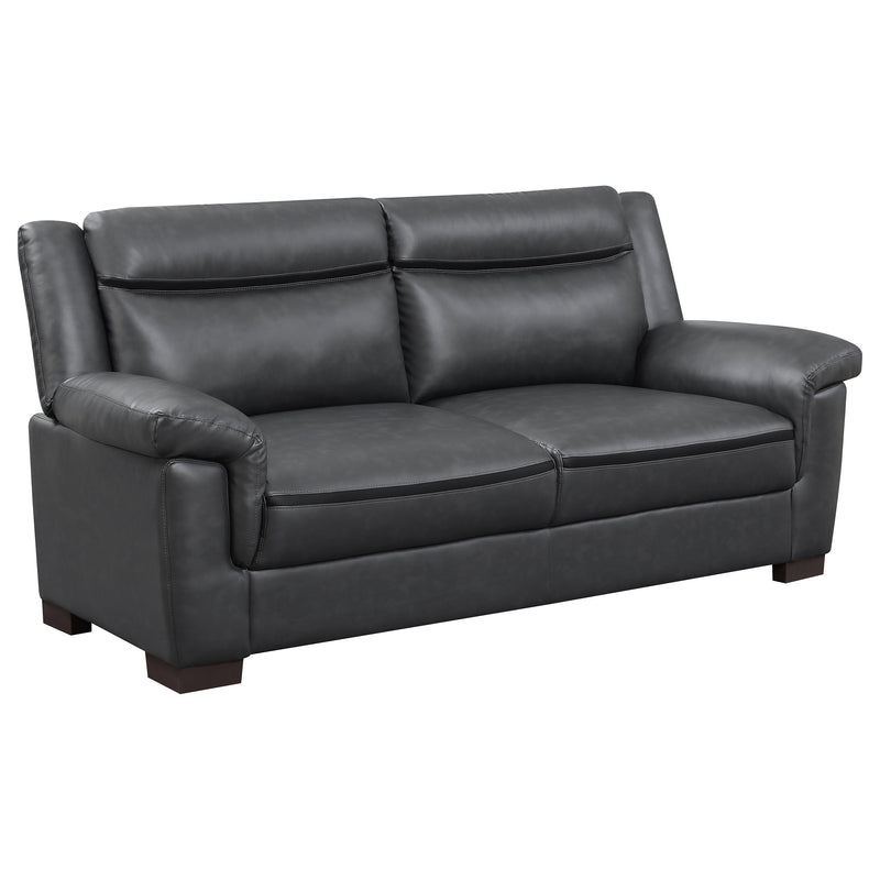Sofá tapizado Arabella con brazos acolchados, gris