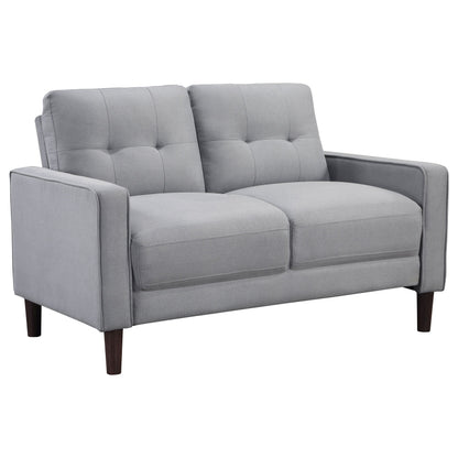 Bowen Upholstered Track Arm Tufted Sofa Set Beige