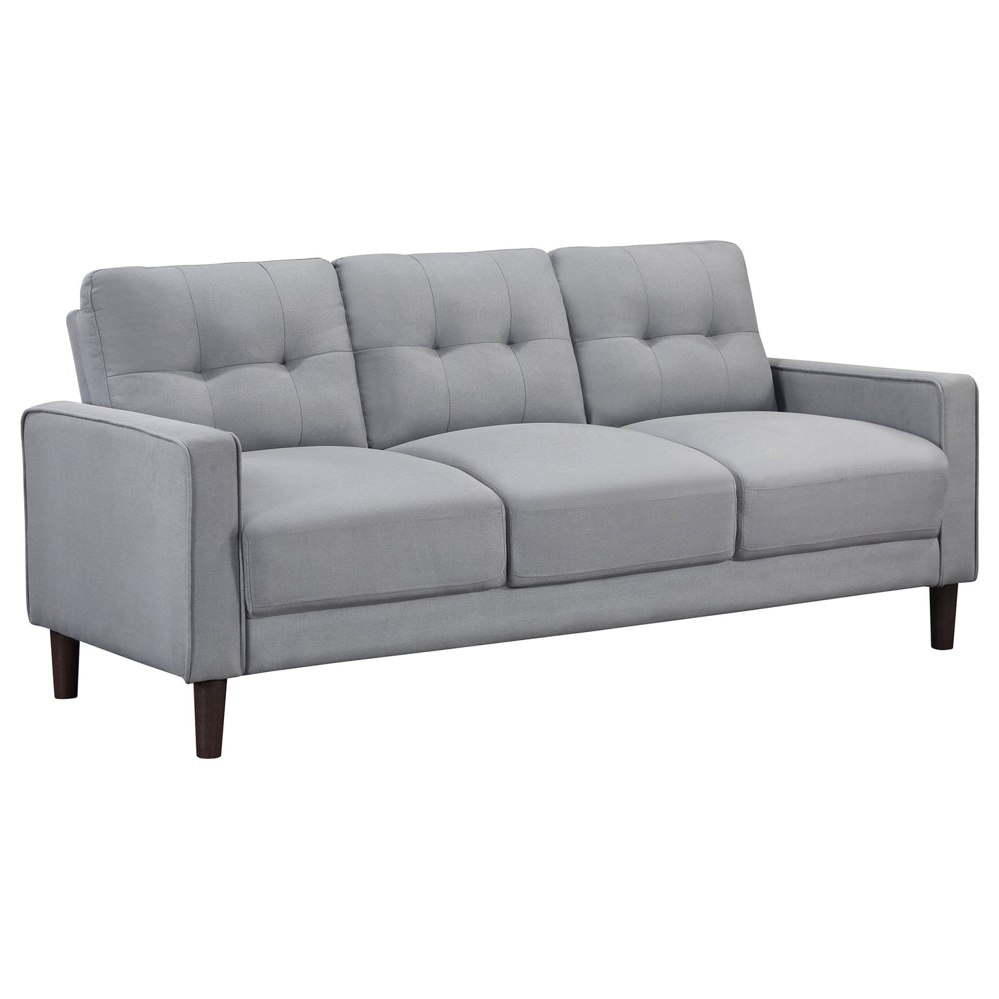 Bowen Upholstered Track Arm Tufted Sofa Set Beige