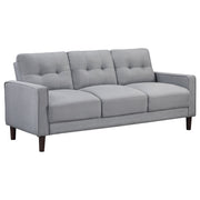 Conjunto de sofá capitoné Bowen con brazos articulados tapizados en beige