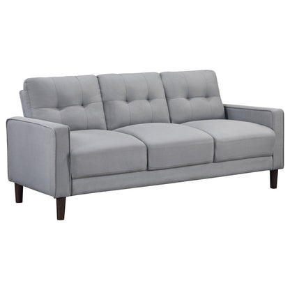 Bowen Upholstered Track Arm Tufted Sofa Set Beige
