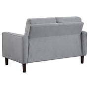 Conjunto de sofá capitoné Bowen con brazos articulados tapizados en beige