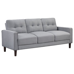 Bowen Upholstered Track Arm Tufted Sofa Beige