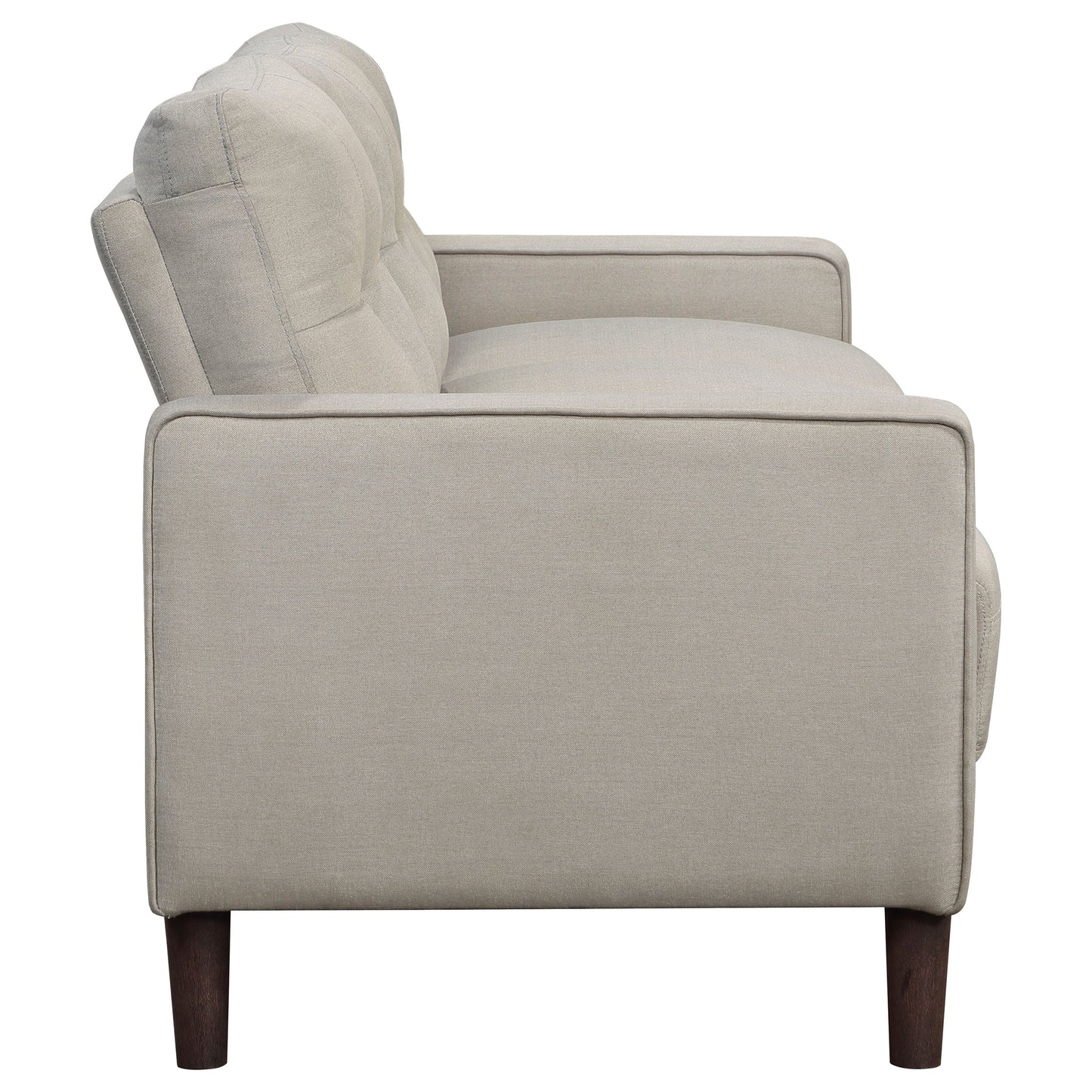 Bowen Upholstered Track Arm Tufted Sofa Set Beige