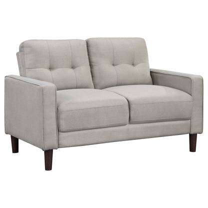 Bowen Upholstered Track Arm Tufted Sofa Set Beige