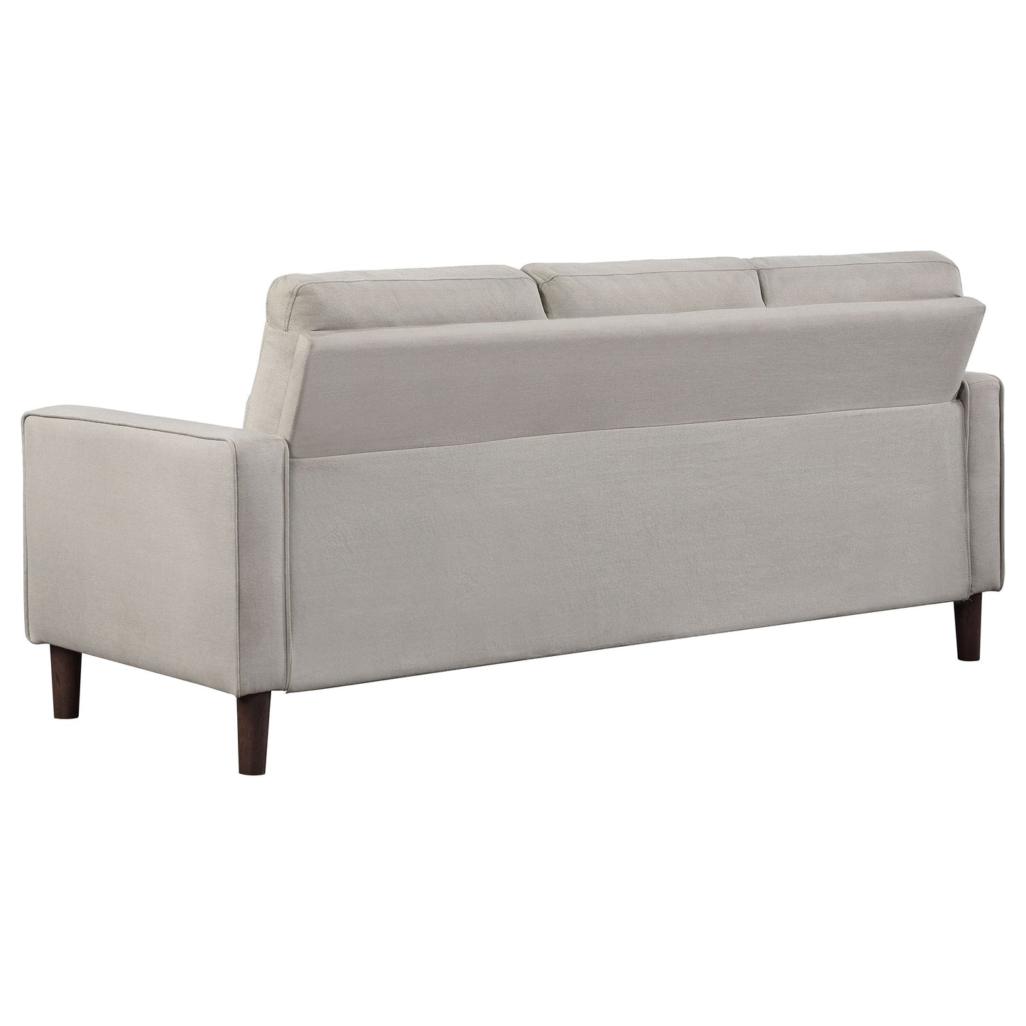 Bowen Upholstered Track Arm Tufted Sofa Set Beige