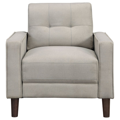 Bowen Upholstered Track Arm Tufted Accent Chair Grey