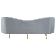 Sophia  Upholstered Channel Tufted Sofa Set Grey