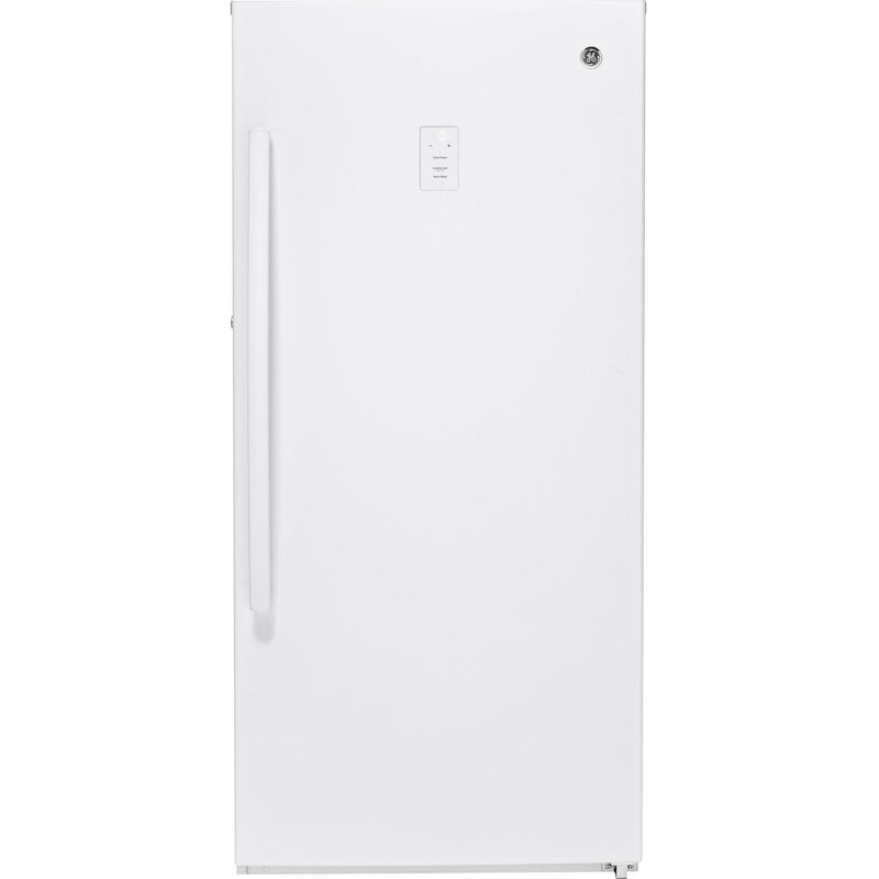 GE 14.1 cu.ft. Upright Freezer with Turbo Freeze FUF14SMRWW