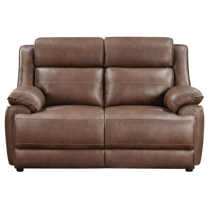 Ellington Upholstered Living Room Set Dark Brown