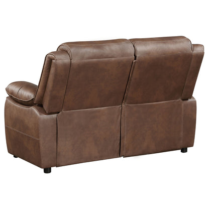 Ellington Upholstered Living Room Set Dark Brown