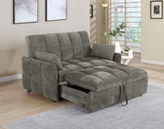 Sofá cama convertible tapizado Cotswold en gris oscuro