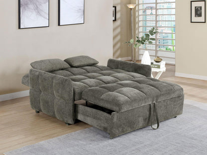 Sofá cama convertible tapizado Cotswold en gris oscuro