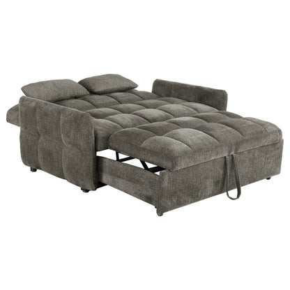 Sofá cama convertible tapizado Cotswold en gris oscuro