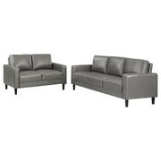 Conjunto de sofá tapizado Ruth con brazos articulados, color negro