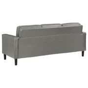 Conjunto de sofá tapizado Ruth con brazos articulados, color negro