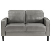Conjunto de sofá tapizado Ruth con brazos articulados, color negro