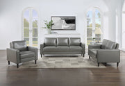Ruth Upholstered Track Arm Sofa Set Black