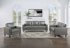 Ruth Upholstered Track Arm Sofa Set Black