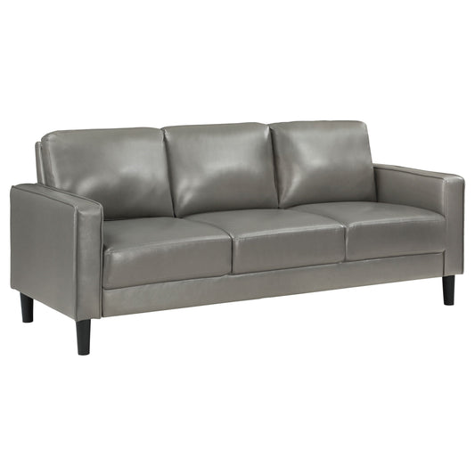 Ruth Upholstered Track Arm Sofa Black