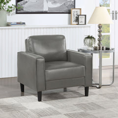 Sillón tapizado Ruth con brazos, color negro