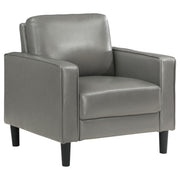 Sillón tapizado Ruth con brazos, color negro