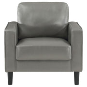 Sillón tapizado Ruth con brazos, color negro