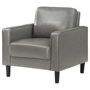 Sillón tapizado Ruth con brazos, color negro
