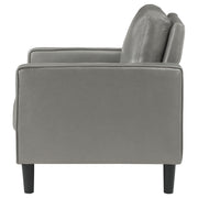 Sillón tapizado Ruth con brazos, color negro