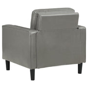 Sillón tapizado Ruth con brazos, color negro