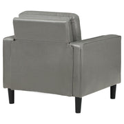 Sillón tapizado Ruth con brazos, color negro