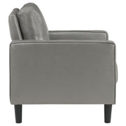 Sillón tapizado Ruth con brazos, color negro