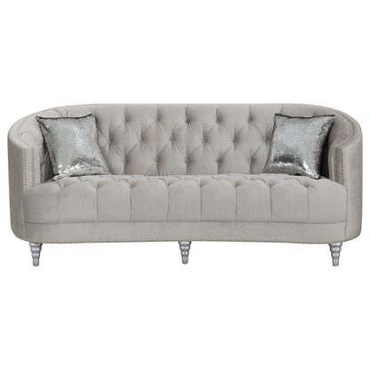 Avonlea Upholstered Sloped Arm Sofa Set Grey Fabric