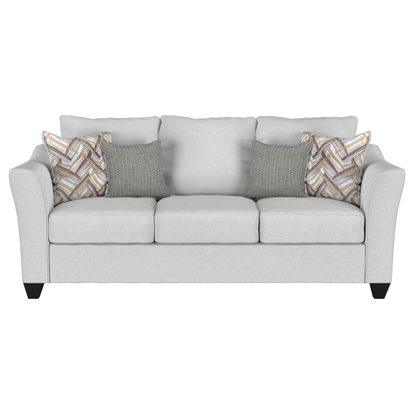Salizar Upholstered Flared Arm Sofa Set Grey