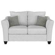 Salizar Upholstered Flared Arm Loveseat Sand
