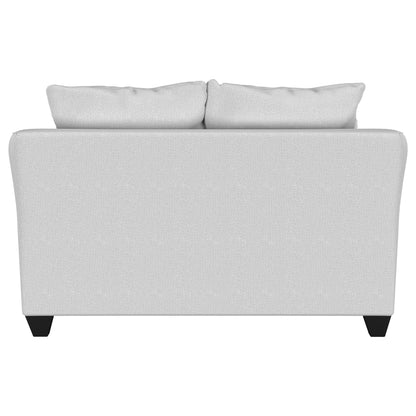 Salizar Upholstered Flared Arm Loveseat Charcoal Grey