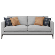 Apperson Upholstered Track Arm Sofa Set Light Grey