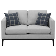 Apperson Upholstered Track Arm Sofa Set Light Grey