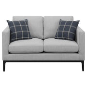 Apperson Upholstered Track Arm Sofa Set Light Grey