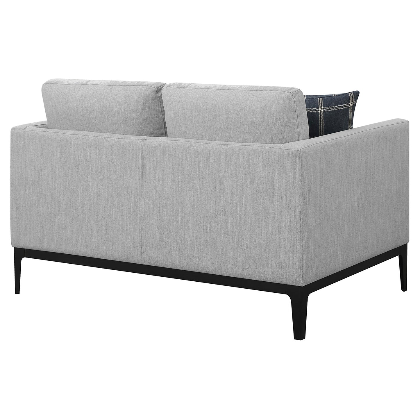 Loveseat tapizado con brazos articulados Apperson, gris claro