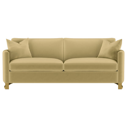 Corliss Upholstered Curved Track Arm Sofa Camel
