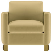 Corliss Upholstered Curved Track Arm Chair Camel