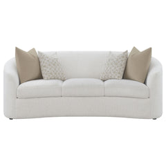 Sofá Rainn Boucle tapizado con brazos inclinados color Latte