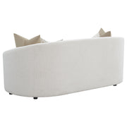 Sofá Rainn Boucle tapizado con brazos inclinados color Latte