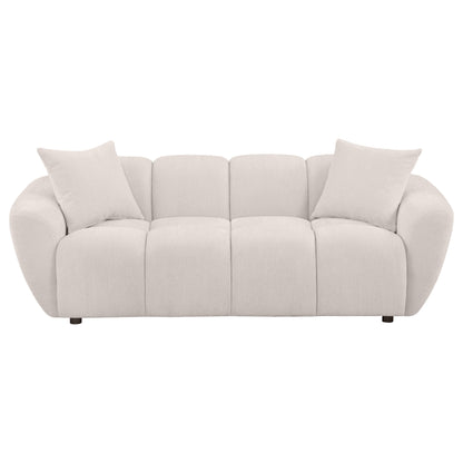 Destino Chenille Upholstered Splayed Arm Sofa Greige