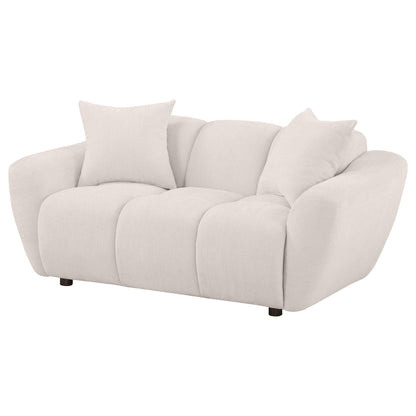 Destino Chenille Upholstered Splayed Arm Loveseat Greige
