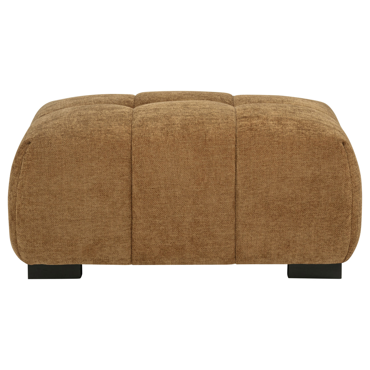 Octavia Fabric Upholstered Rectangular Ottoman Amber