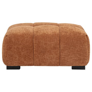 Octavia Fabric Upholstered Rectangular Ottoman Orange